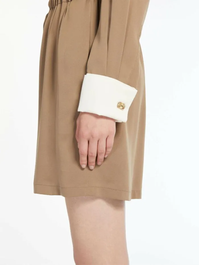 Women Max Mara Jumpsuits Short Jumpsuit In Silk Charmeuse Earth