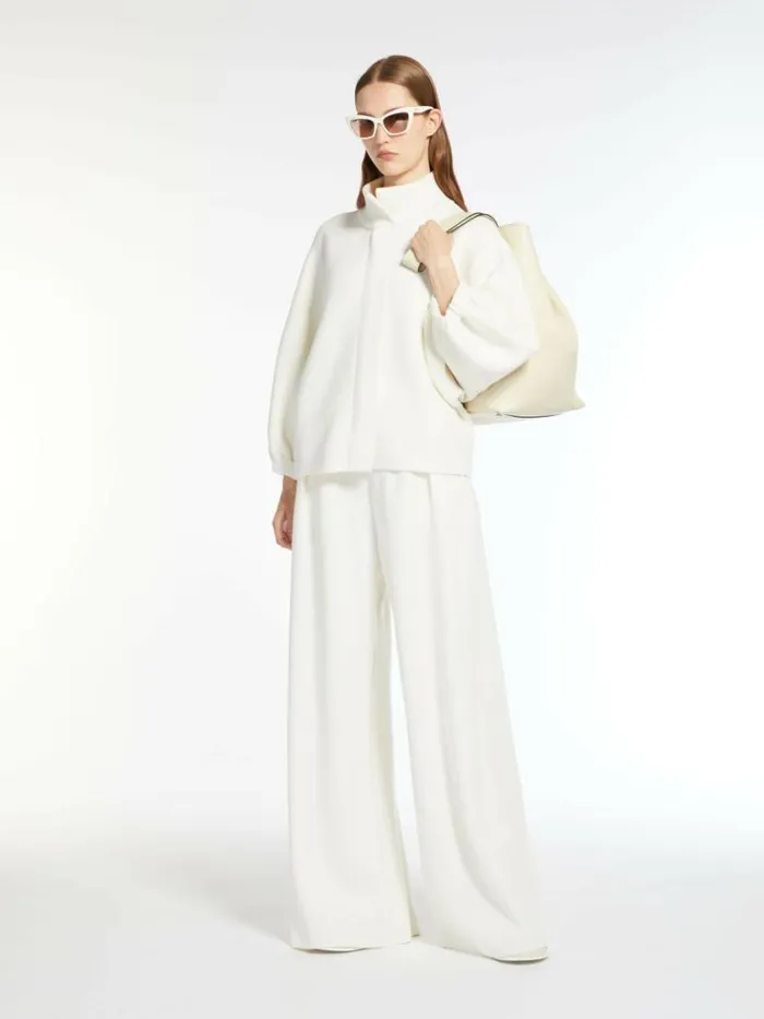 Women Max Mara Knitwear Boxy Wool Cardigan White