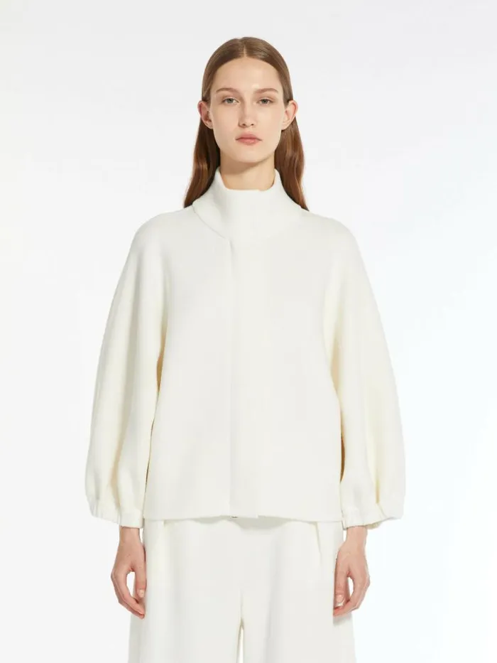 Women Max Mara Knitwear Boxy Wool Cardigan White