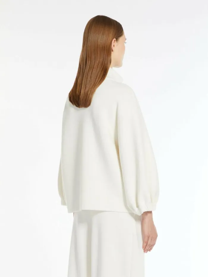 Women Max Mara Knitwear Boxy Wool Cardigan White
