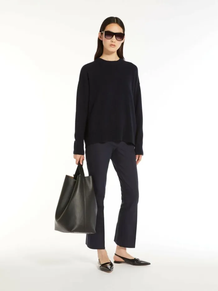 Women Max Mara Knitwear Wool And Cashmere Sweater Midnightblue