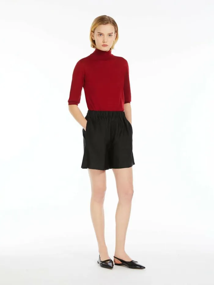 Women Max Mara Knitwear Wool Turtleneck Dark Red