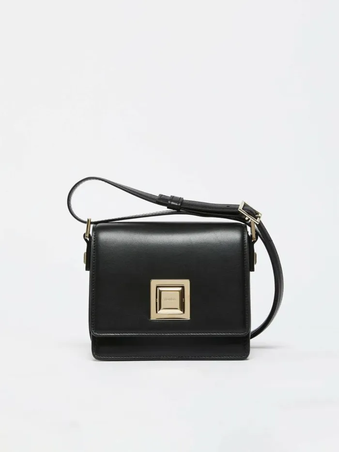 Women Max Mara MM Bag Small Leather MM Bag Black