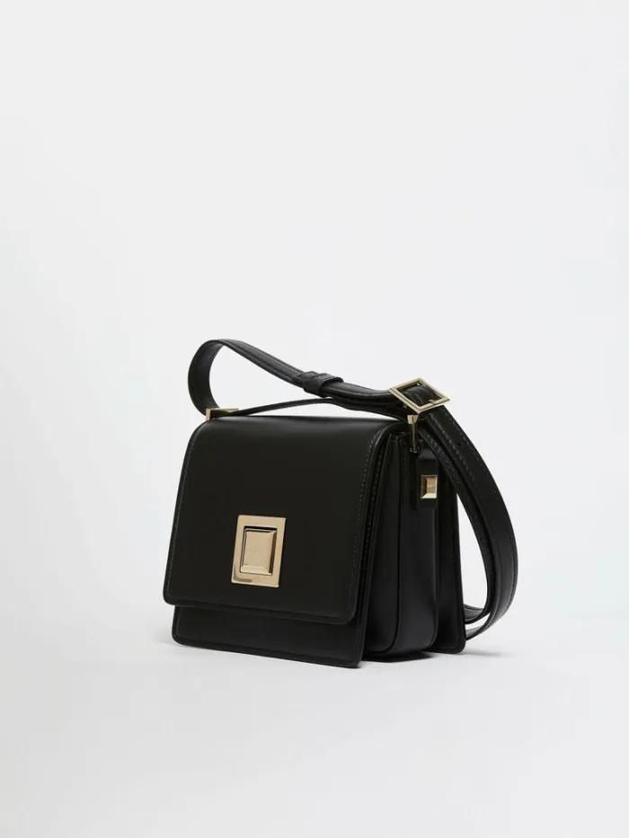 Women Max Mara MM Bag Small Leather MM Bag Black