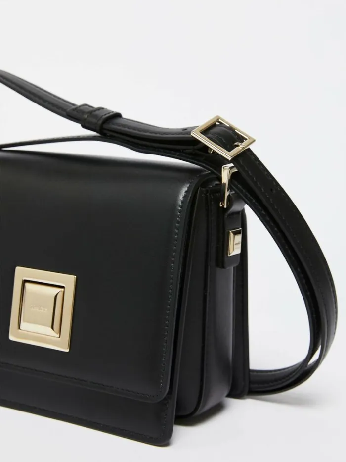 Women Max Mara MM Bag Small Leather MM Bag Black