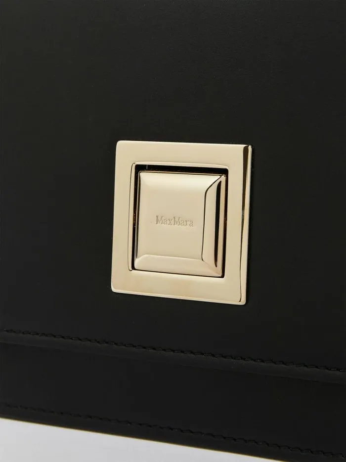 Women Max Mara MM Bag Small Leather MM Bag Black