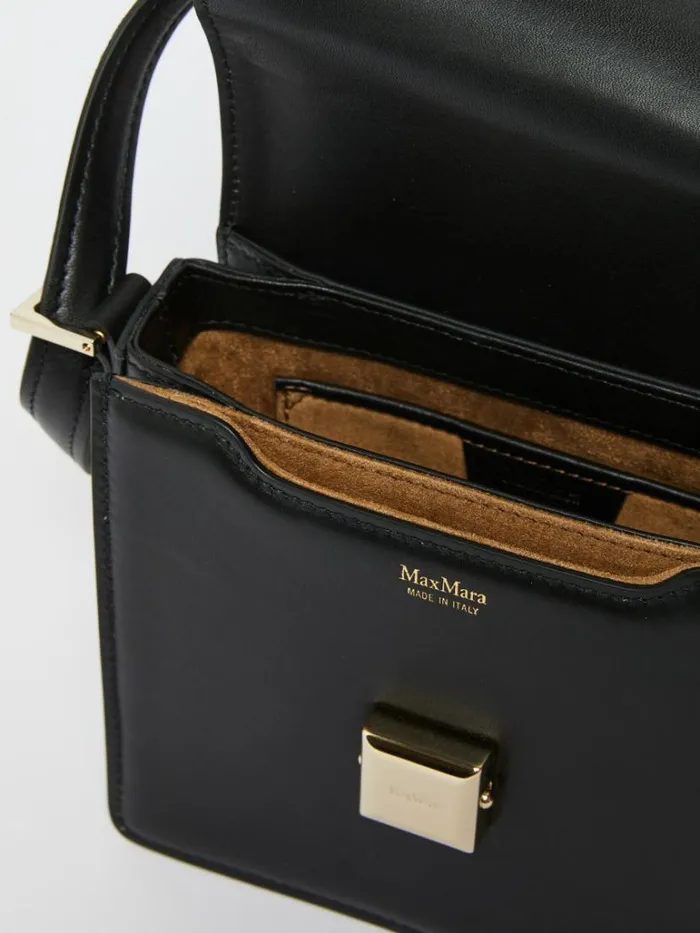 Women Max Mara MM Bag Small Leather MM Bag Black