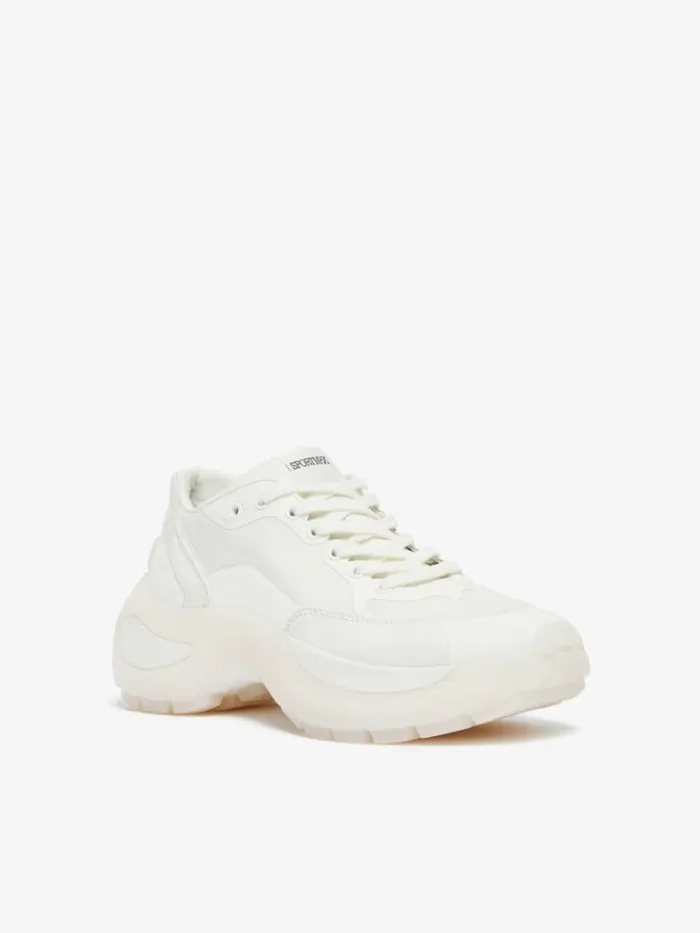 Women Max Mara Sneakers Canvas Sneakers With Chunky Soles White