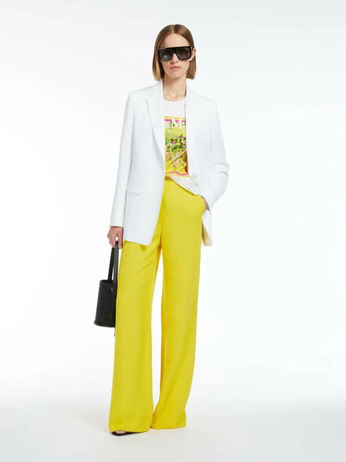 Women Max Mara Suit Singlebreasted Canvas Jacket White