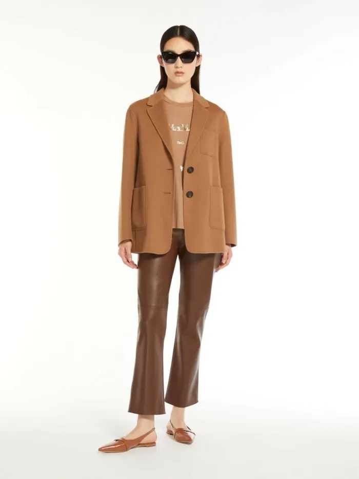 Women Max Mara Tops And Tshirts Jersey Print Tshirt Hazelnut Brown