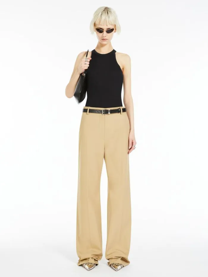 Women Max Mara Tops And Tshirts Silkblend Jersey Vest Top Black