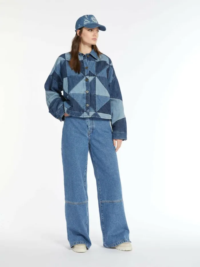 Women Max Mara Trousers And Jeans 5pocket Worker Denim Jeans Navy