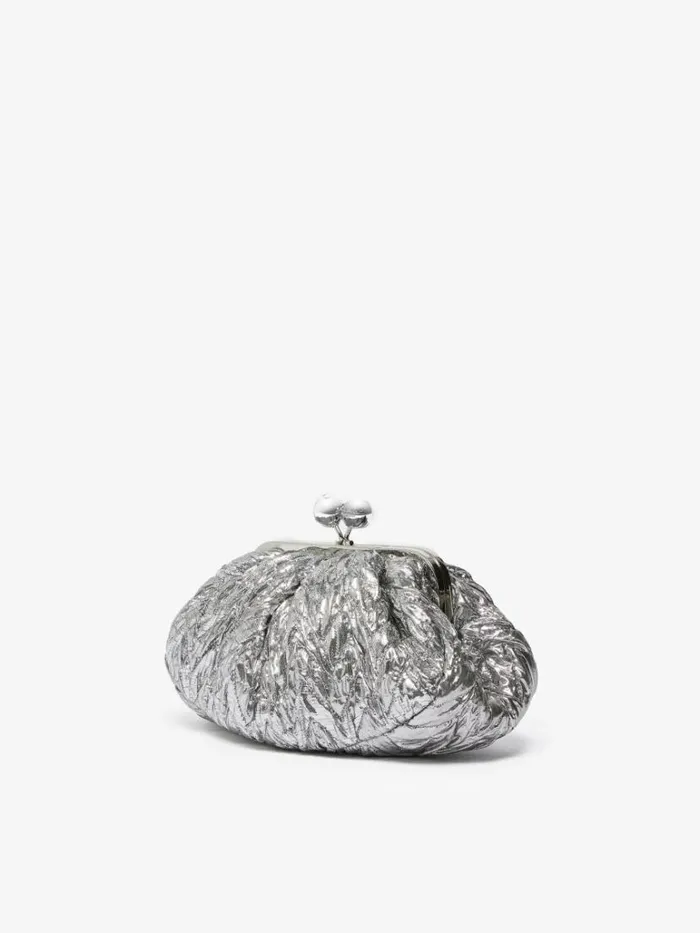 Women Max Mara Weekend Bag Small Lam Pasticcino Bag Silver