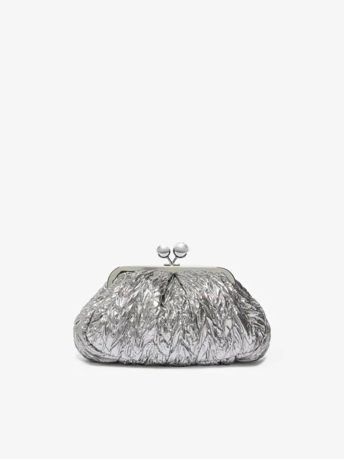 Women Max Mara Weekend Bag Small Lam Pasticcino Bag Silver
