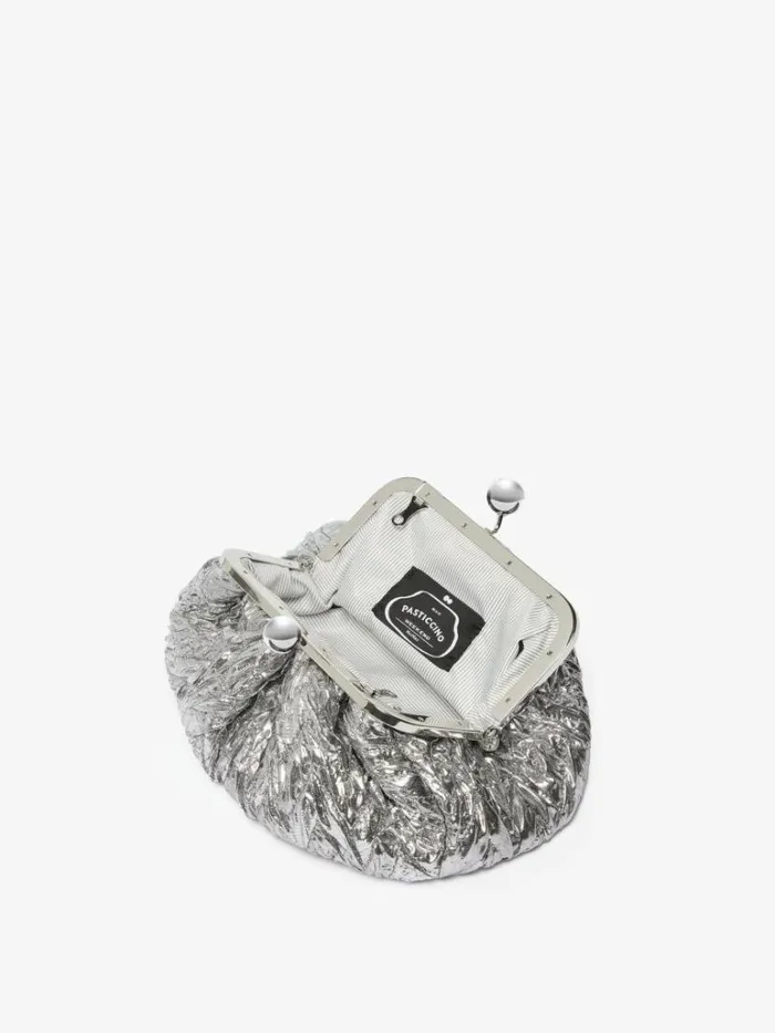 Women Max Mara Weekend Bag Small Lam Pasticcino Bag Silver