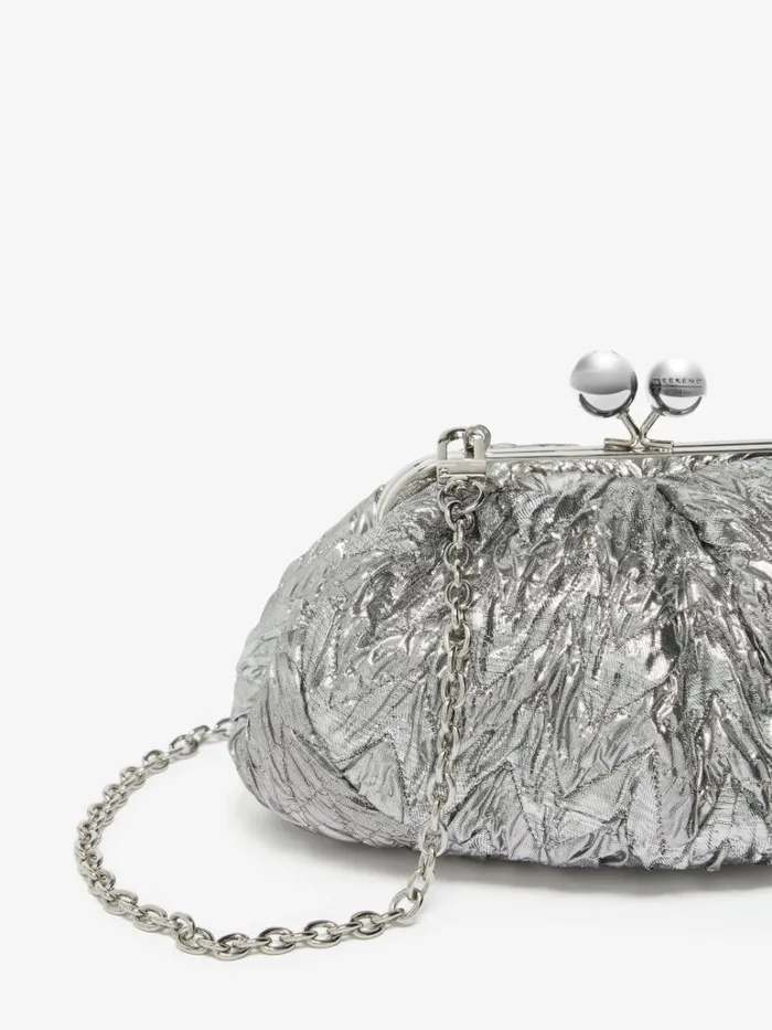 Women Max Mara Weekend Bag Small Lam Pasticcino Bag Silver