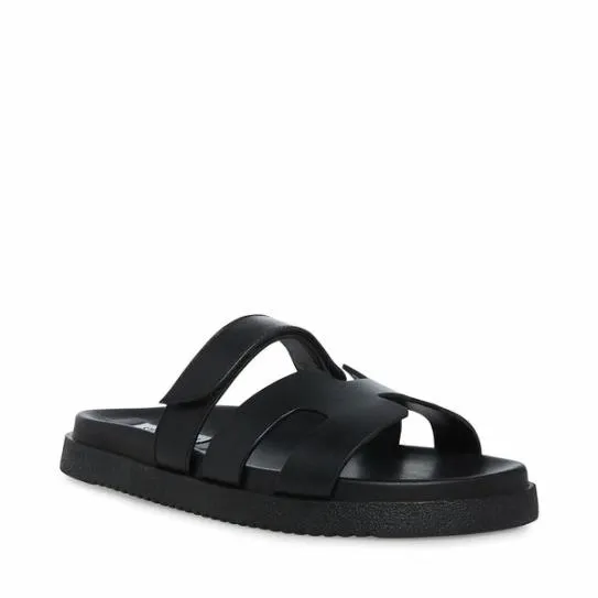 Women MAYVEN BLACK LEATHER Black Leather Steve Madden Sandals Women MAYVEN BLACK LEATHER Black Leather Steve Madden Sandals
