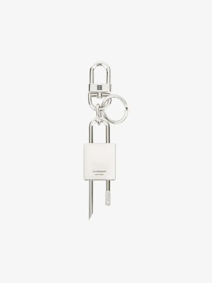 WomenMen Belts Givenchy 4G Padlock Keyring In Metal Silvery WomenMen Belts Givenchy 4G Padlock Keyring In Metal Silvery
