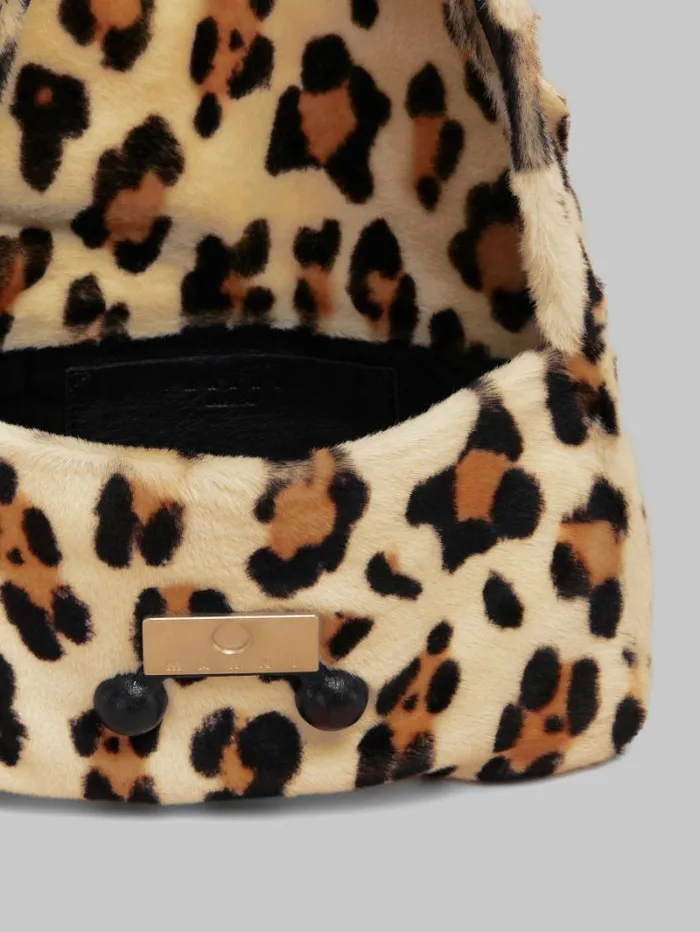 WomenMen Marni Trunkaroo Bag Shearling Animal Print Trunkaroo Soft Medium Shoulder Bag