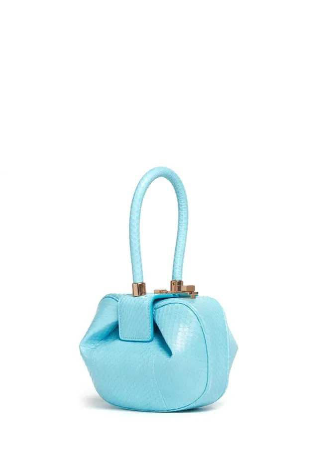 WomenMen Mini Bags Gabriela Hearst Demi Bag In Pale Blue Snakeskin