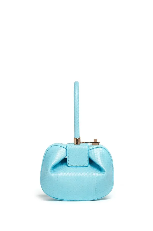 WomenMen Mini Bags Gabriela Hearst Demi Bag In Pale Blue Snakeskin