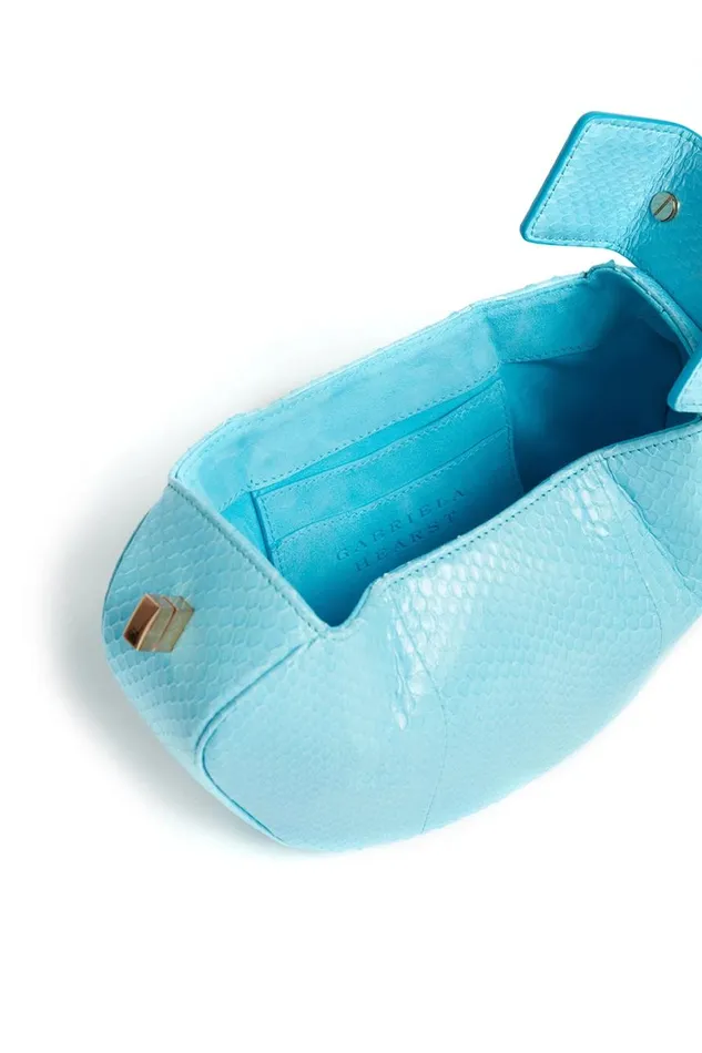 WomenMen Mini Bags Gabriela Hearst Demi Bag In Pale Blue Snakeskin