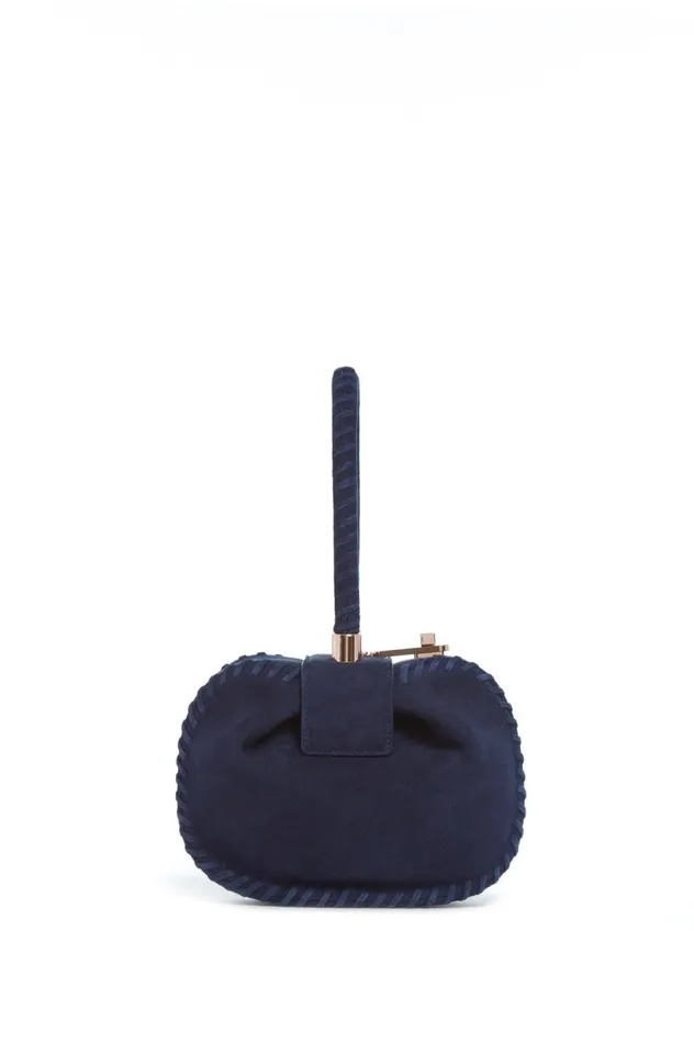 WomenMen Mini Bags Gabriela Hearst Whipstitch Demi Bag In Navy Suede