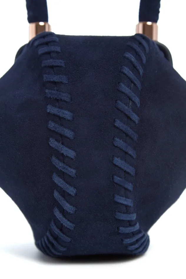 WomenMen Mini Bags Gabriela Hearst Whipstitch Demi Bag In Navy Suede