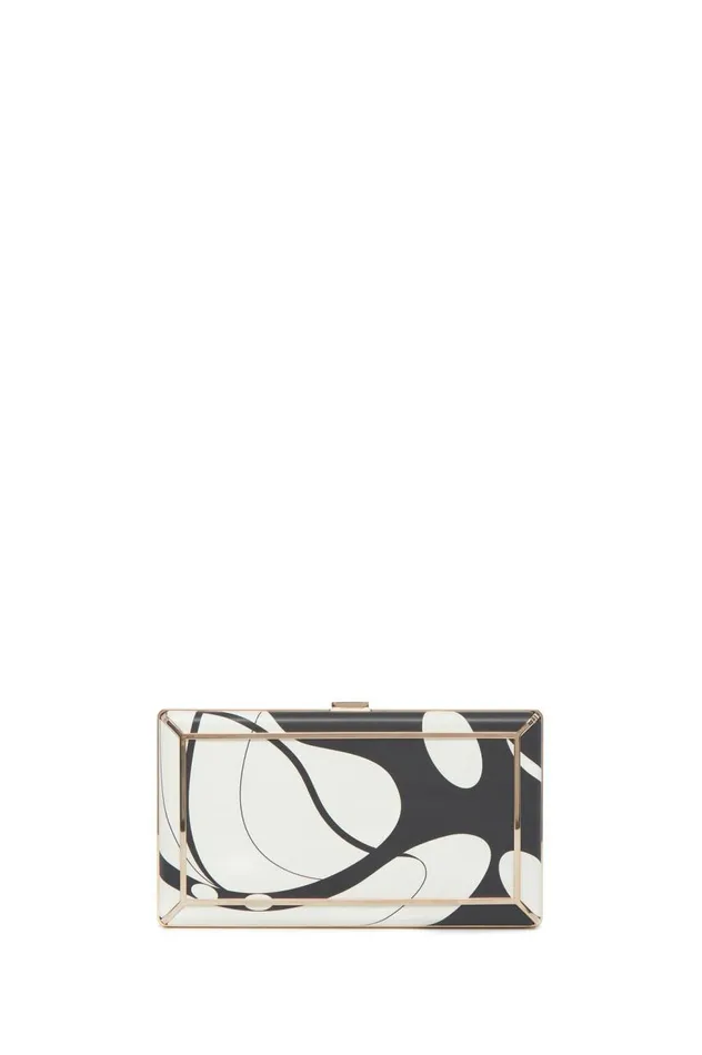 WomenMen Pouches and Clutches Gabriela Hearst Callas Clutch In Black and Ivory Nappa Leather