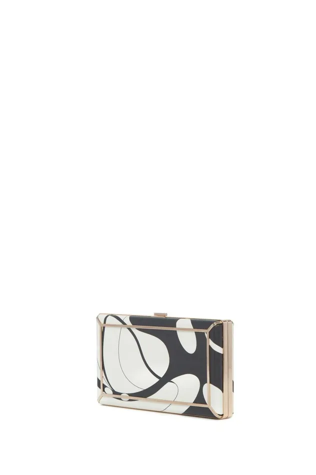 WomenMen Pouches and Clutches Gabriela Hearst Callas Clutch In Black and Ivory Nappa Leather
