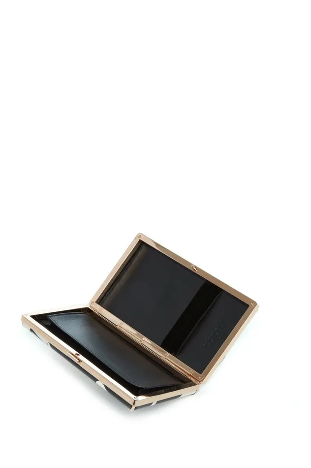 WomenMen Pouches and Clutches Gabriela Hearst Callas Clutch In Black and Ivory Nappa Leather