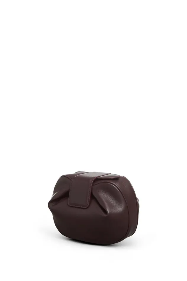 WomenMen Pouches and Clutches Gabriela Hearst Soft Demi Clutch In Bordeaux Nappa Leather