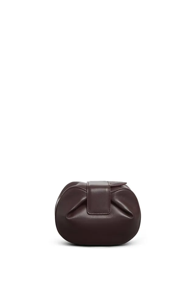 WomenMen Pouches and Clutches Gabriela Hearst Soft Demi Clutch In Bordeaux Nappa Leather