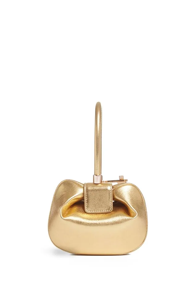 WomenMen Top Handles Gabriela Hearst Demi Bag In Gold Metallic Nappa Leather