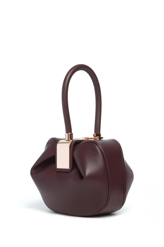 WomenMen Top Handles Gabriela Hearst Nina Midas Bag In Bordeaux Nappa Leather