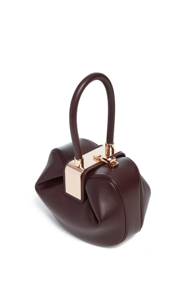 WomenMen Top Handles Gabriela Hearst Nina Midas Bag In Bordeaux Nappa Leather