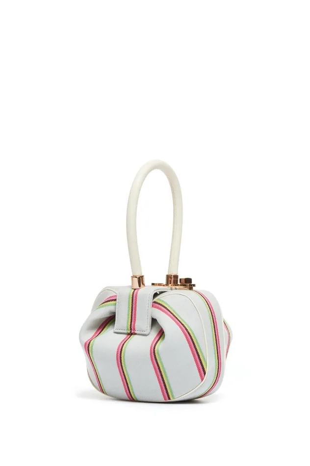 WomenMen Top Handles Gabriela Hearst Striped Demi Bag In Ivory Wool