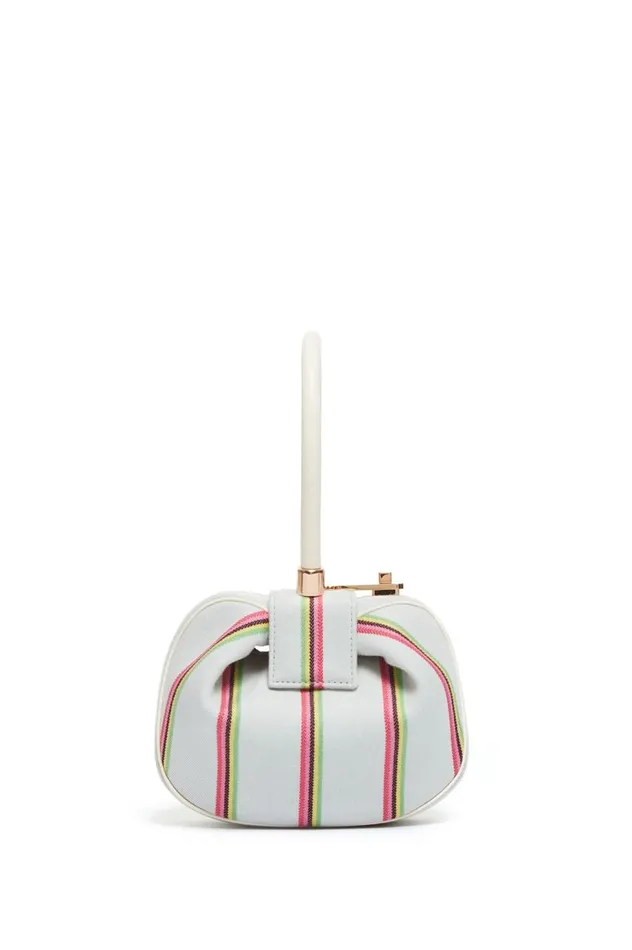 WomenMen Top Handles Gabriela Hearst Striped Demi Bag In Ivory Wool