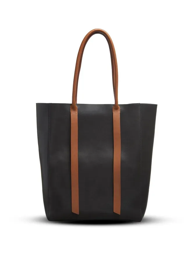 WomenMen Totes Gabriela Hearst Marianne Tote Bag In Black and Cognac Leather