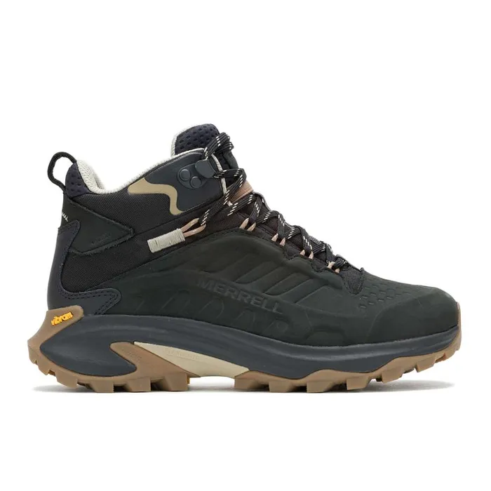 Women Merrell Boots Moab Speed 2 Leather Mid Waterproof Black