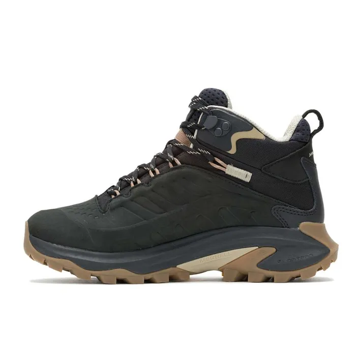 Women Merrell Boots Moab Speed 2 Leather Mid Waterproof Black Women Merrell Boots Moab Speed 2 Leather Mid Waterproof Black