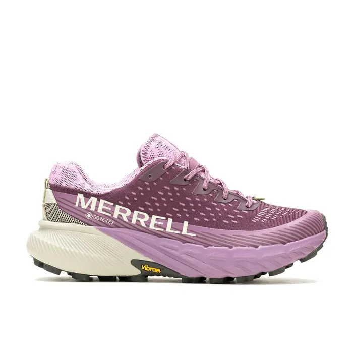Women Merrell Shoes Agility Peak 5 GORETEX Plumwinemauve