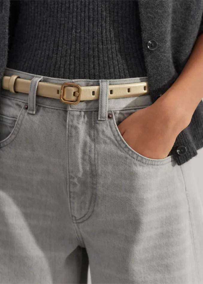 Women Metallic Belt Gold MEEM