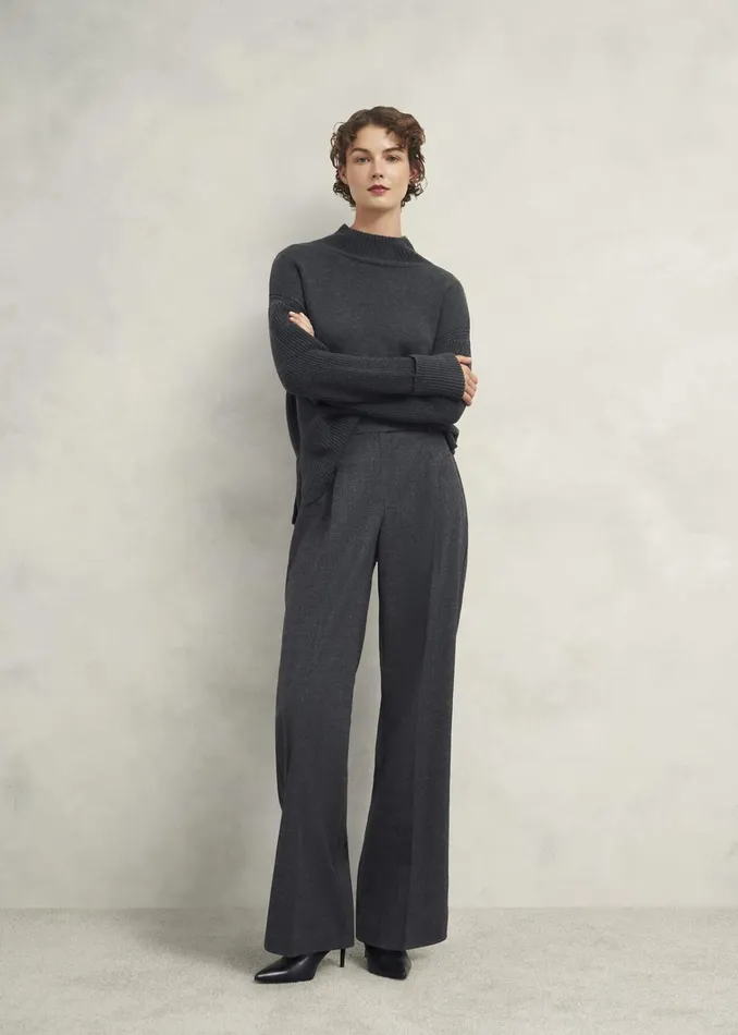 Women Middleton Trousers With Wool Grey Black Hobbs Trousers