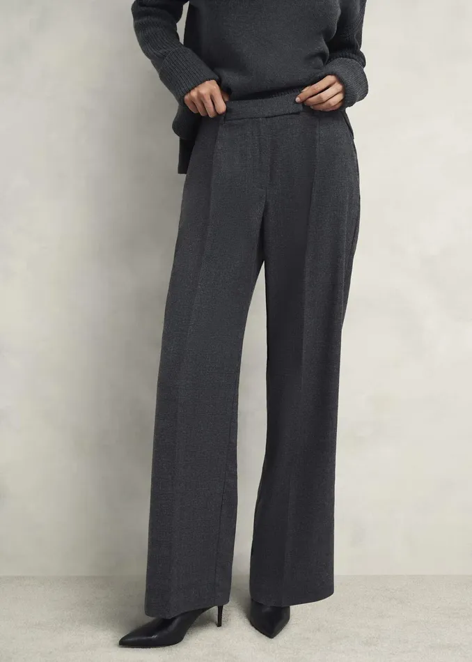 Women Middleton Trousers With Wool Grey Black Hobbs Trousers