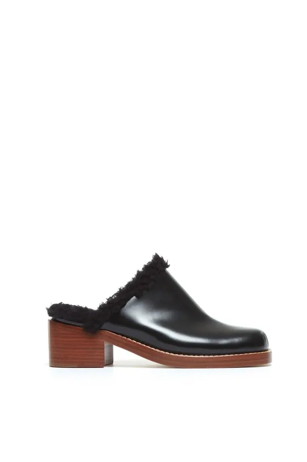 Women Mules Gabriela Hearst Armin Mules With Wool Fur