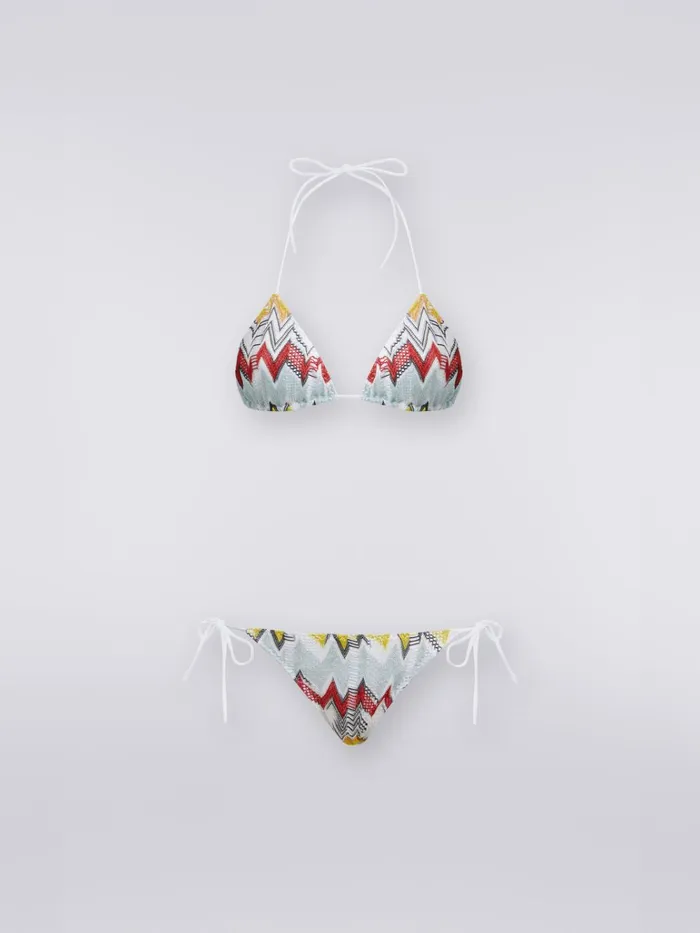 Women Multicoloured Zigzag Knit Bikini Multicoloured Missoni Swimsuits