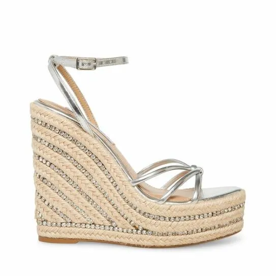 Women MYA SILVER Silver Steve Madden Sandals