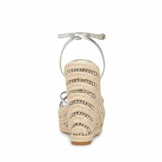 Women MYA SILVER Silver Steve Madden Sandals Women MYA SILVER Silver Steve Madden Sandals