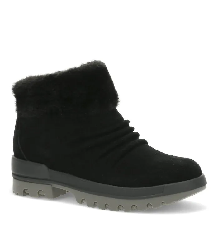 Women Nuri Cold Weather Bootie Black Suede Baretraps Booties